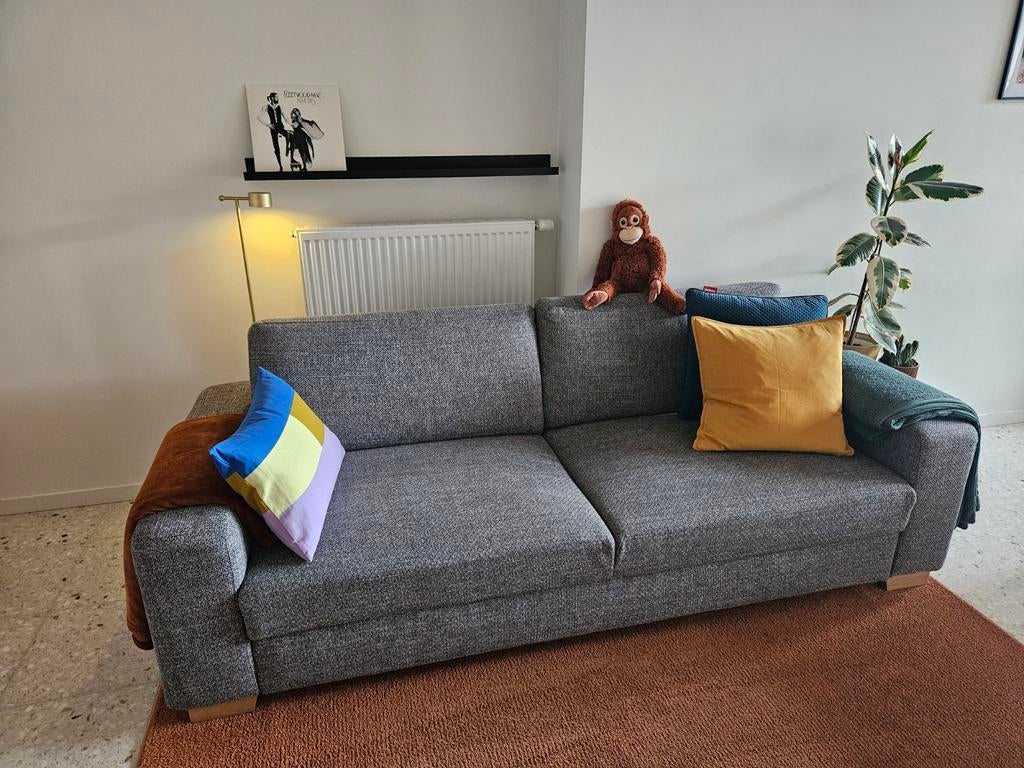 Zetel 3-zit, Huis en Inrichting, Ophalen, Stof