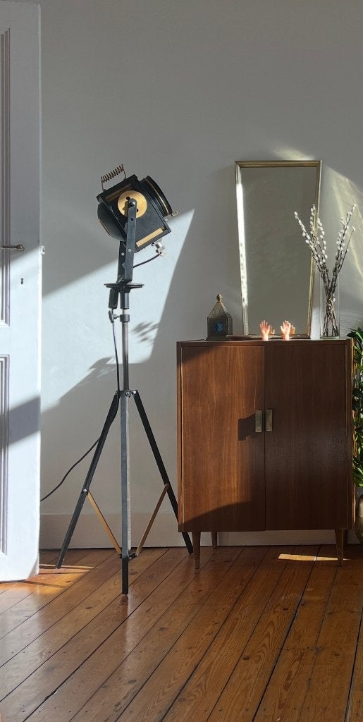 Projectorlamp op statief, Ophalen