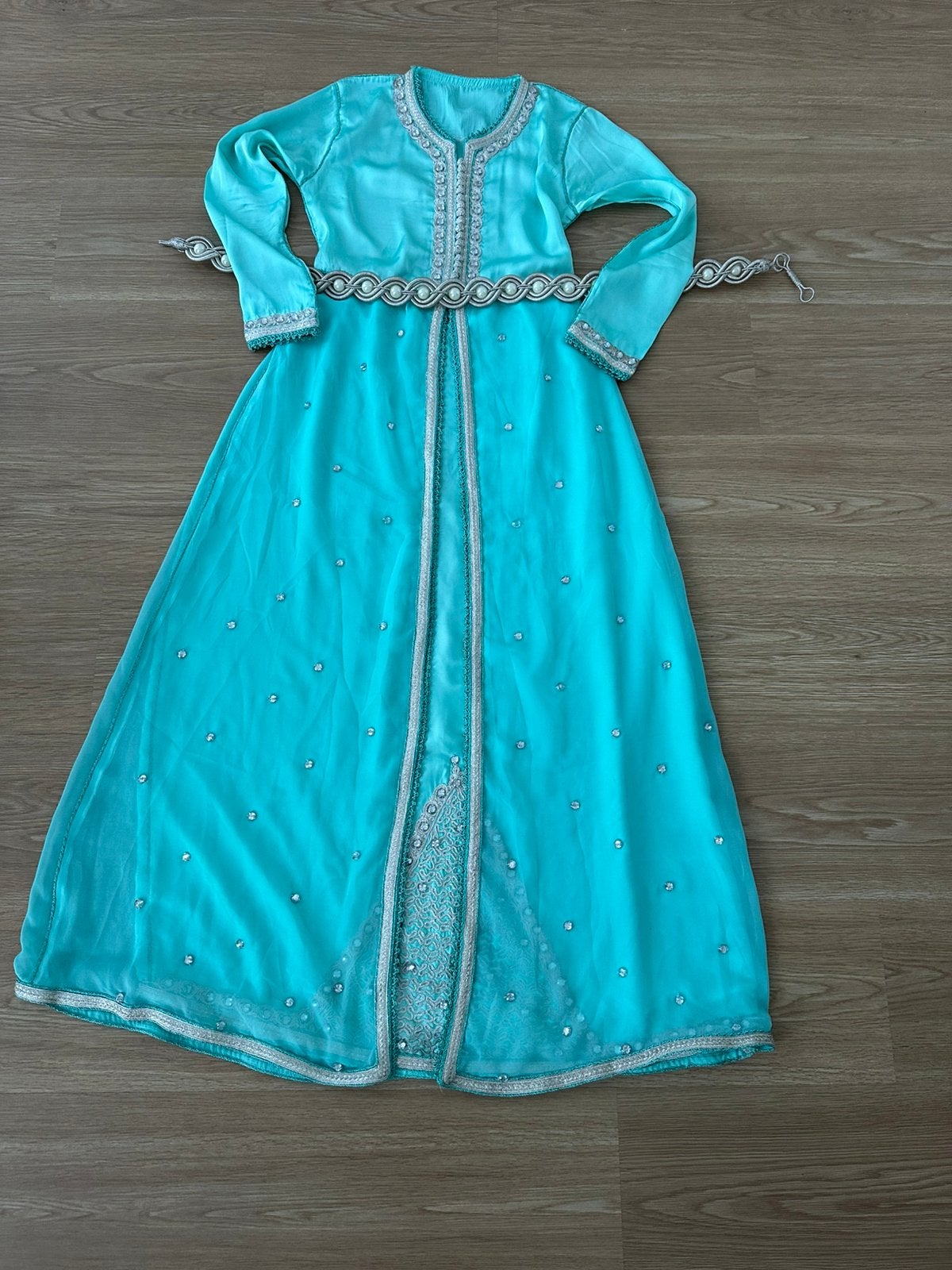 Caftan + ceinture, Kleding | Dames, Gelegenheidskleding, Ophalen, Overige typen, Overige kleuren, Maat 36 (S)