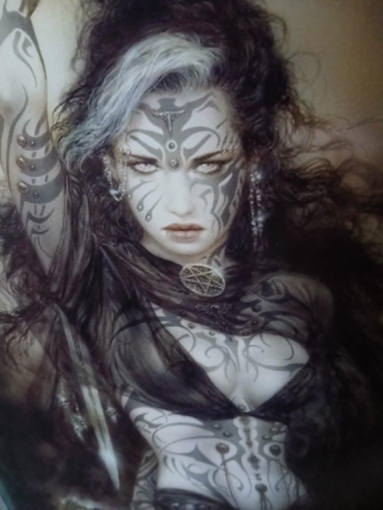 luis royo 30*40 guerrière tatouée cadre, Enlèvement