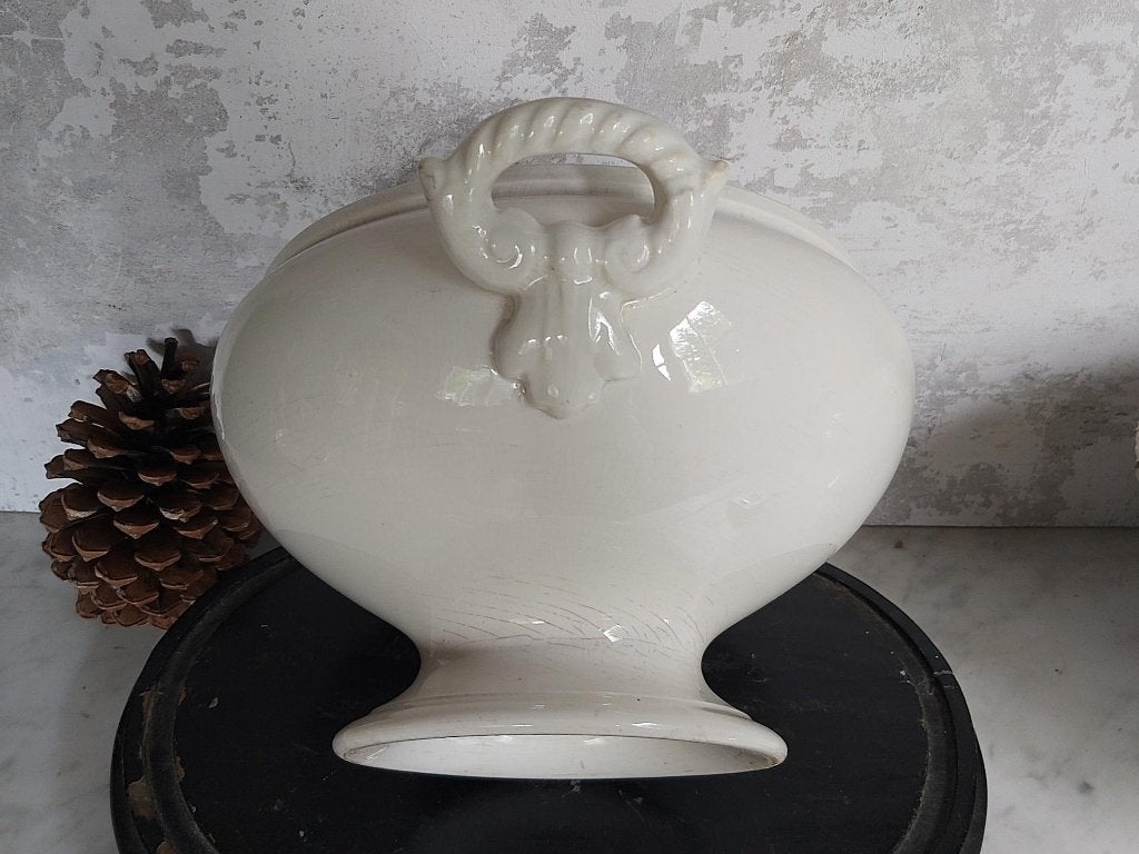 Prachtige grote oude witte soupiere / soepterrine BOCH, Enlèvement ou Envoi