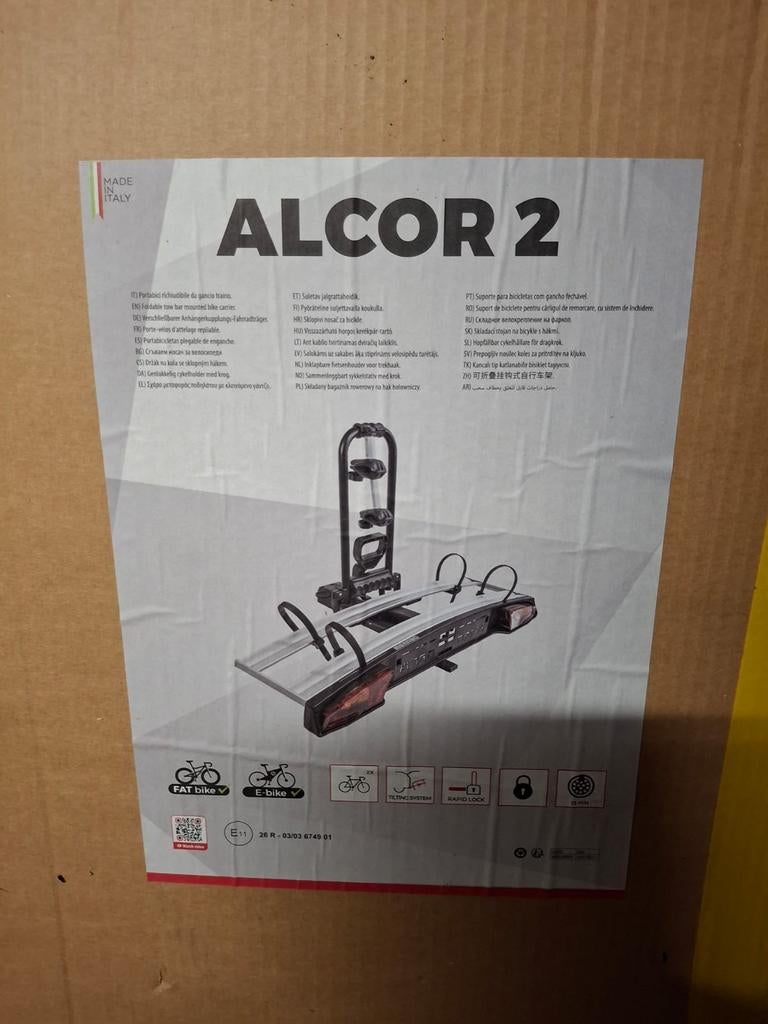Nieuwe Fietsendrager ALCOR 2, Ophalen, Nieuw, 2 fietsen, Trekhaakdrager