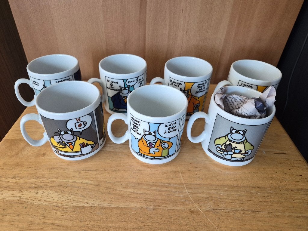Lot tasses Le Chat - Philippe Geluck – City 2, Collections, Enlèvement, Autres personnages, Autres types