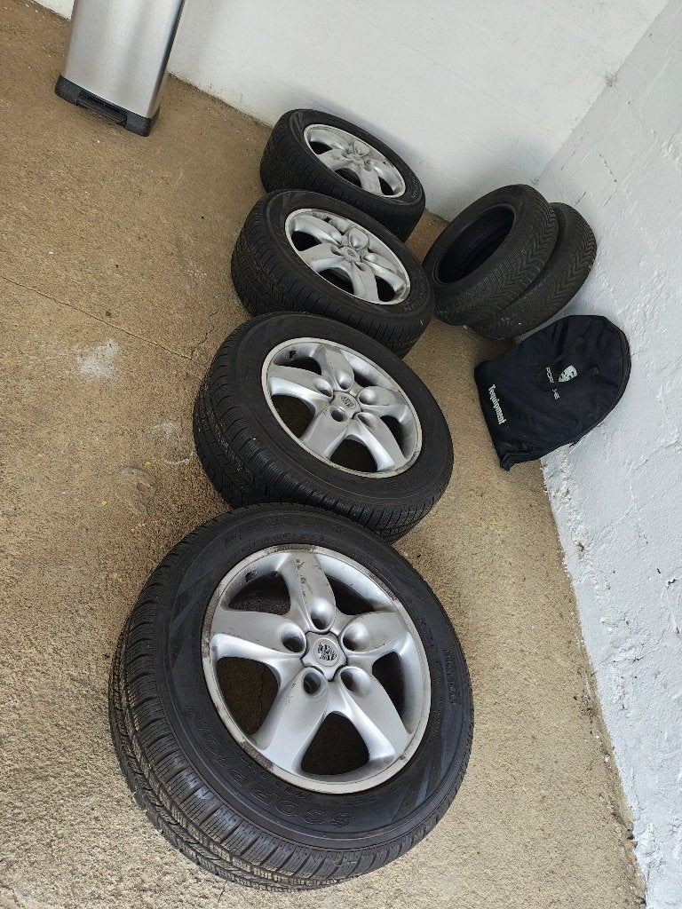 Pneus Pirelli + jantes 255/55/R18 M+S pour Porsche Cayenne, Pneus hiver, 255 mm, Enlèvement, Utilisé