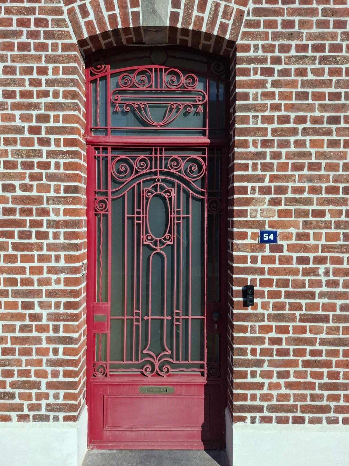 Unieke, antieke stalen deur met siersmeedwerk, Doe-het-zelf en Bouw, Deuren en Vliegenramen, Ophalen, Gebruikt, Buitendeur, Metaal