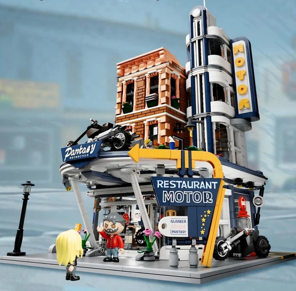 Pantasy 85024 Motor Restaurant (Lego compatibel),1x opgeb., Ophalen of Verzenden