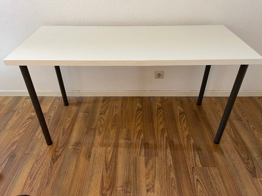Bureau blanc IKEA, Ophalen, Demontabel, Hout, Zo goed als nieuw