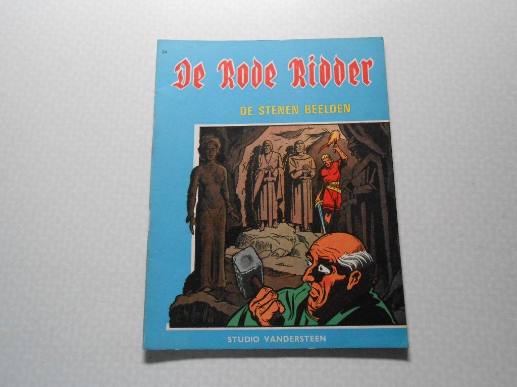 Rode ridder 34 De stenen beelden 1967 1 ste druk., Gelezen, Willy Vandersteen, Eén stripboek, Ophalen of Verzenden