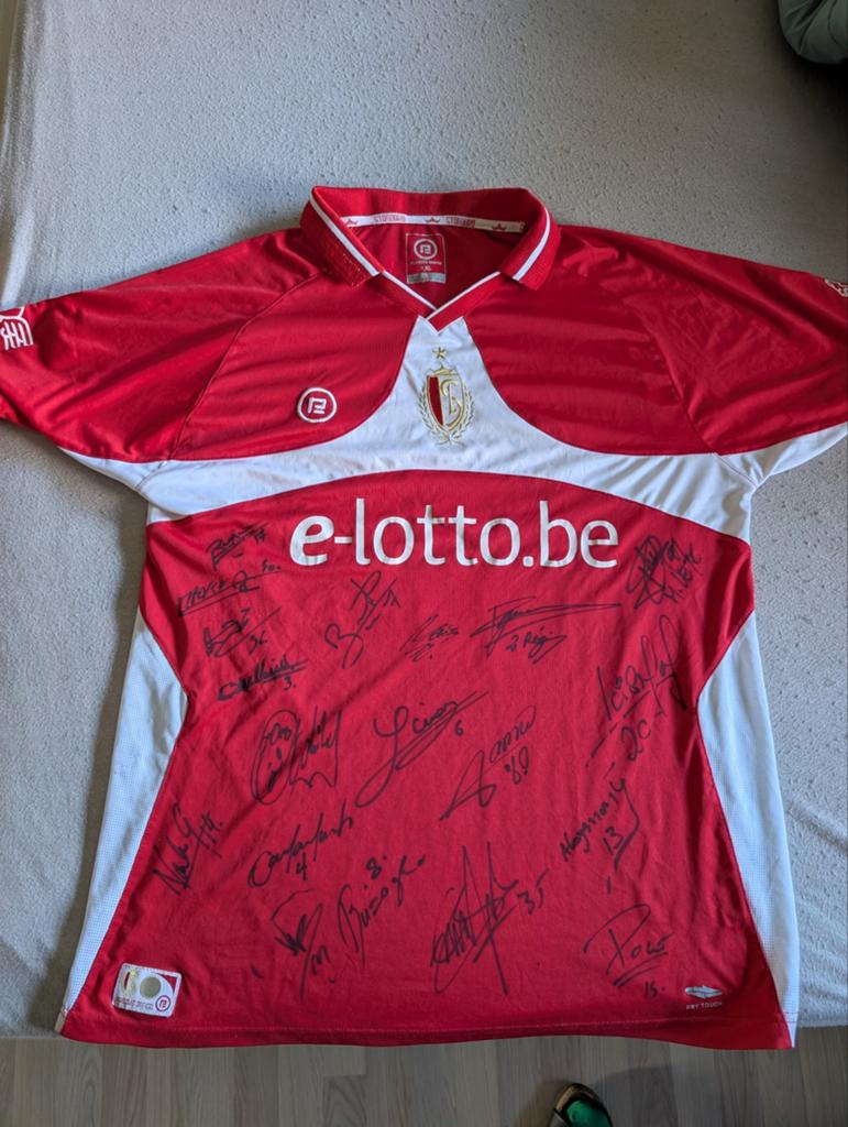 Gesigneerd tenue standard de Liège 2010-2011, Groter dan maat XL, Ophalen, Gebruikt, Shirt