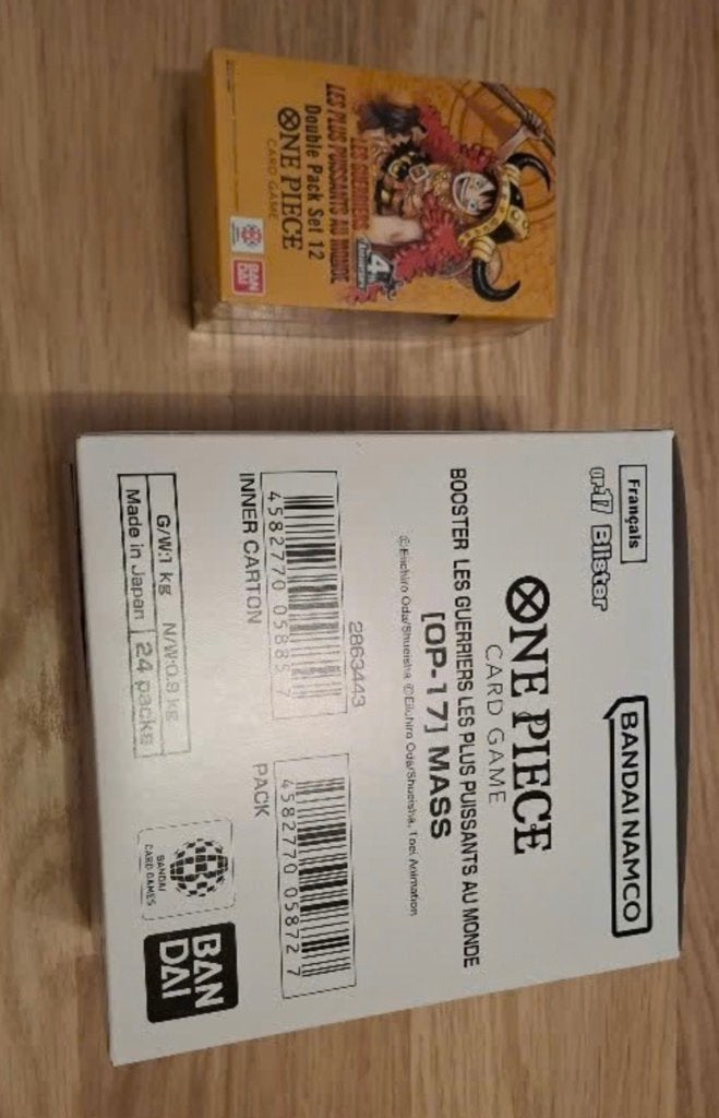 One piece op-17 case scellée 24 blisters + Double Pack Set12, Ophalen of Verzenden, Nieuw, Boosterbox