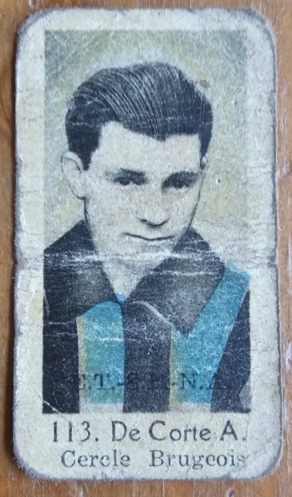 1933 #113 De Corte (pré panini) Cercle Brugge Chromo Footbal, Enlèvement ou Envoi, Utilisé, Image
