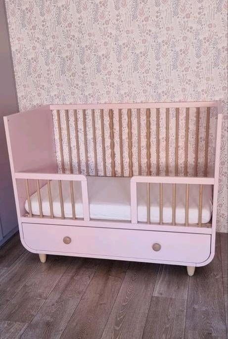 Myllra roze babybed peuterbed, Gebruikt, Minder dan 140 cm, Minder dan 70 cm, Ophalen