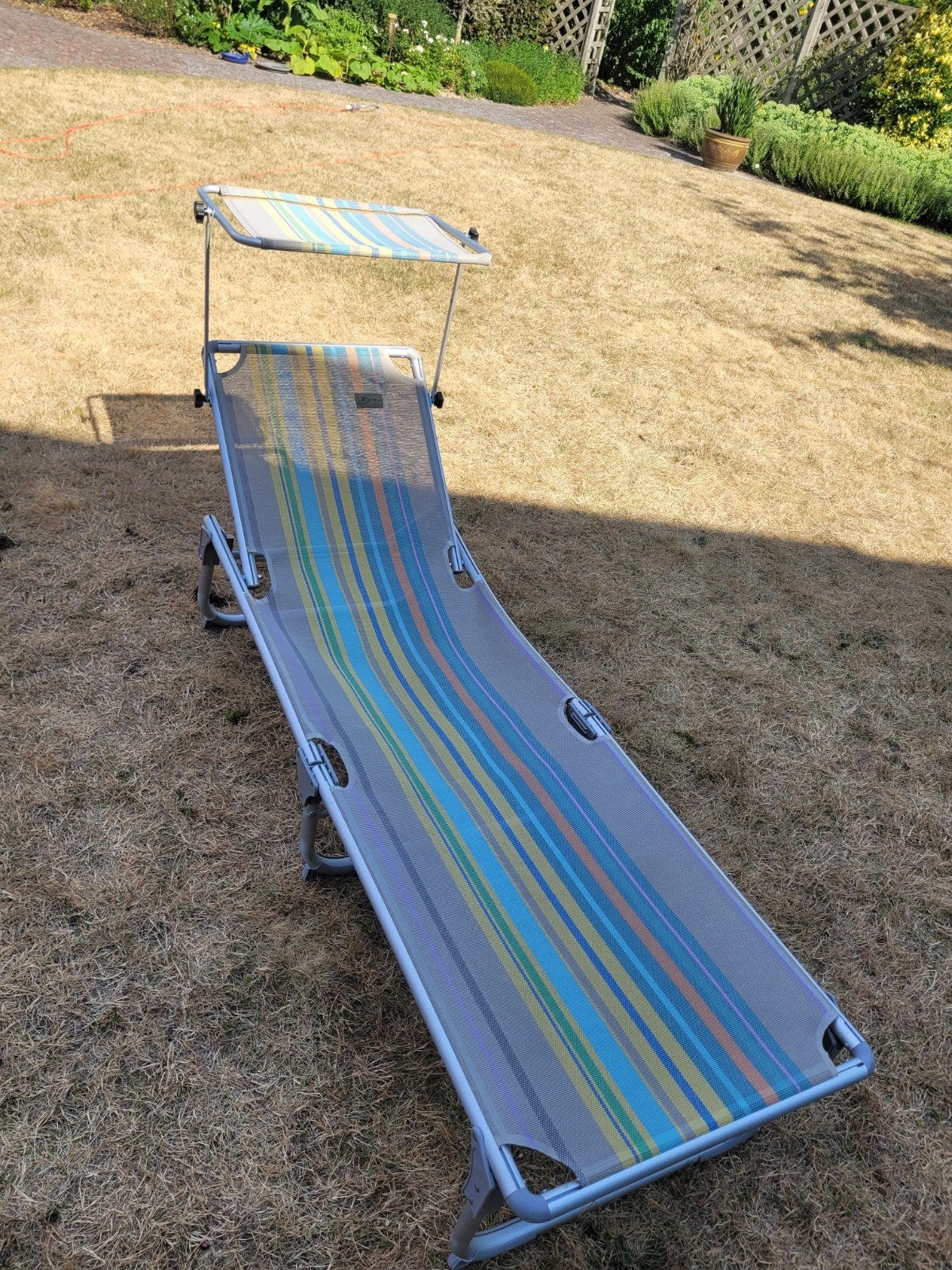 ligbed 2 stuks, Tuin en Terras, Ophalen, Zo goed als nieuw, Inklapbaar