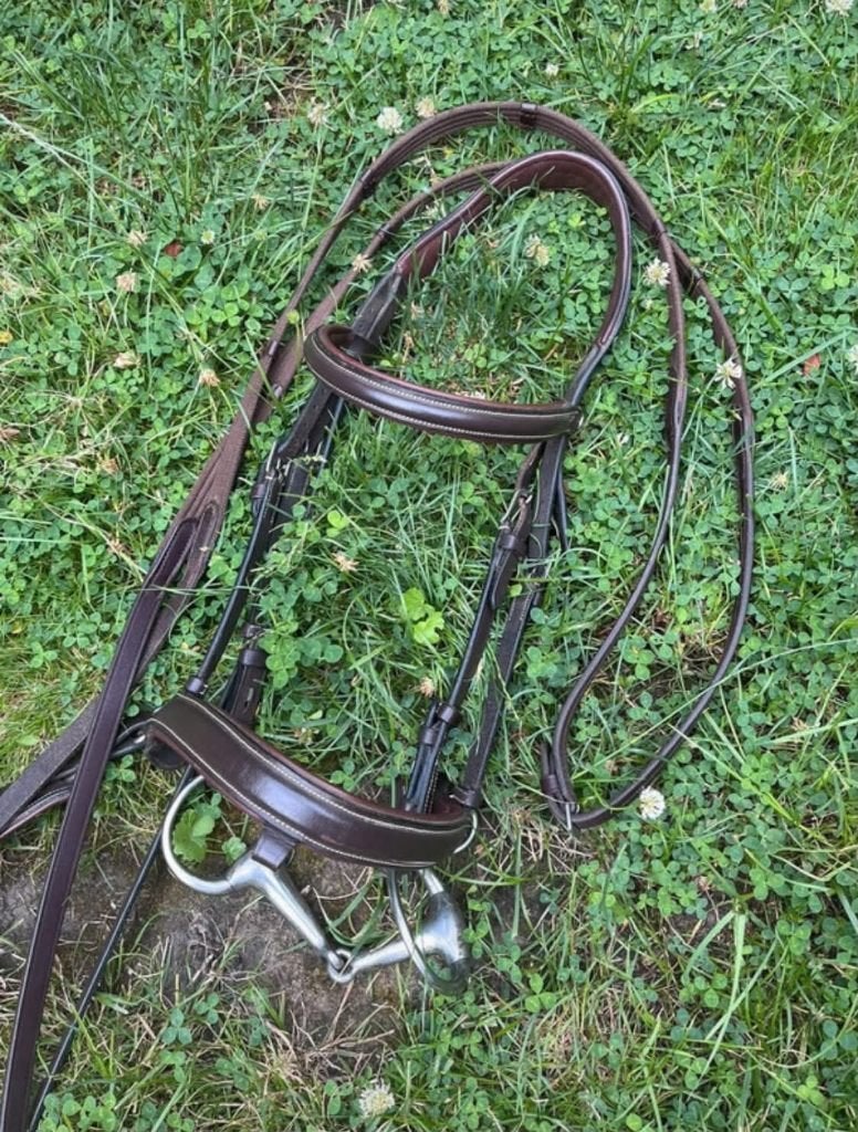 Bridon anatomique Dyon marron - taille cob, Dieren en Toebehoren, Springen, Bruin, Ophalen of Verzenden, Anatomisch gevormd