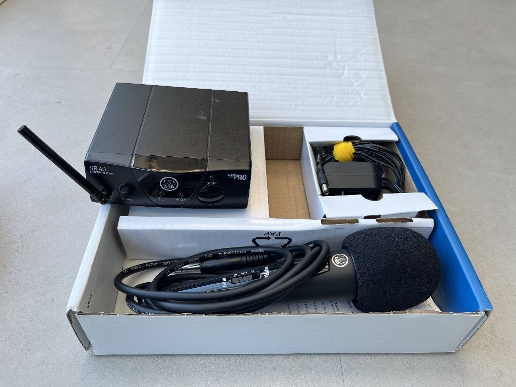 AKG WMS 40 Mini Vocal ISM1 (863.100 Mhz) draadloos systeem, Muziek en Instrumenten, Microfoons, Gebruikt, Zangmicrofoon, Draadloos