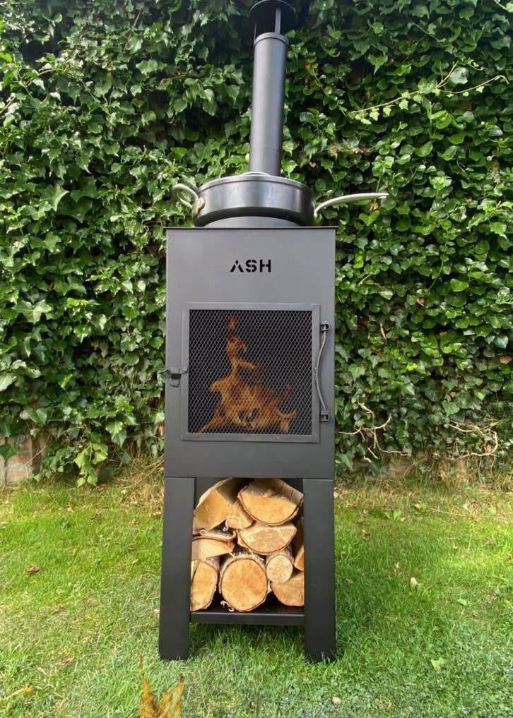Cheminée de jardin ASH Stoke avec barbecue et foyer, Enlèvement ou Envoi, Foyer