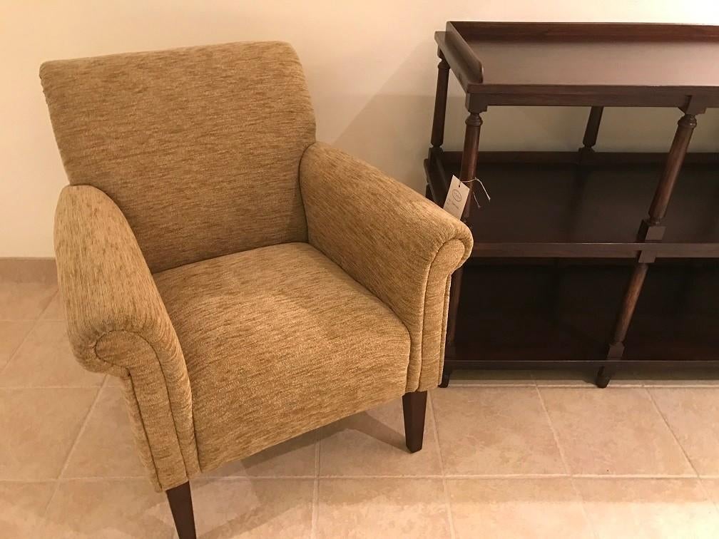 NIEUWE STOFFEN FAUTEUIL ARMSTOEL - ZETEL Flamant, Ophalen, Nieuw, Beige, Overige typen