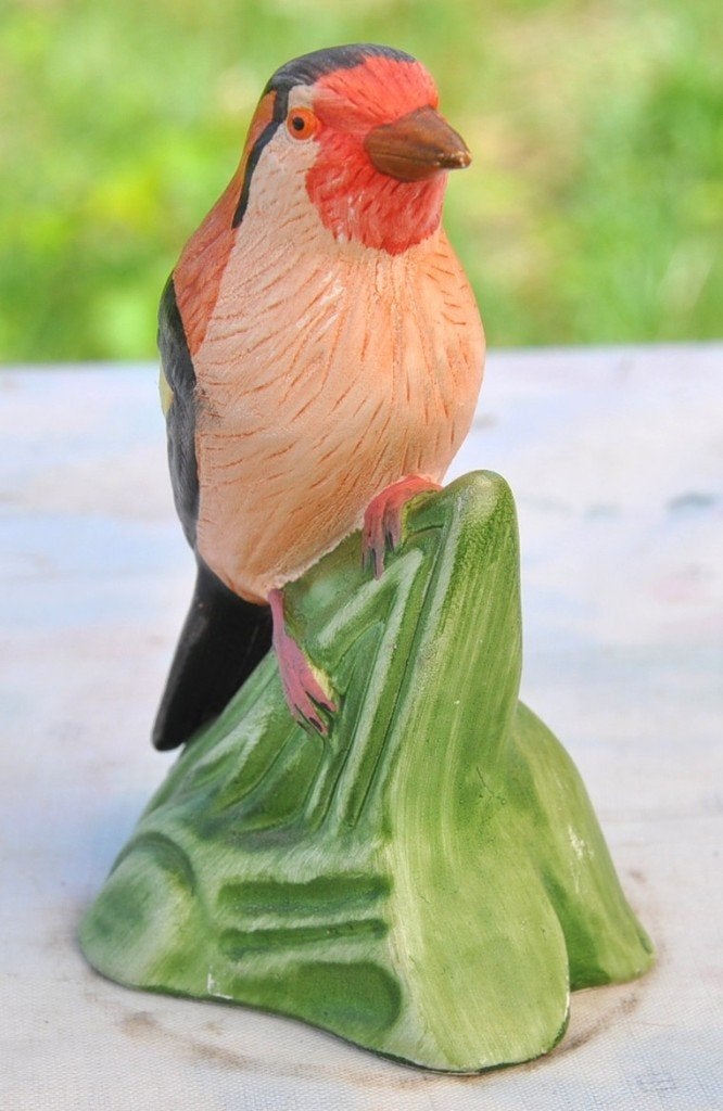 oiseau décoratif en plâtre peint, Enlèvement ou Envoi, Utilisé, Animal