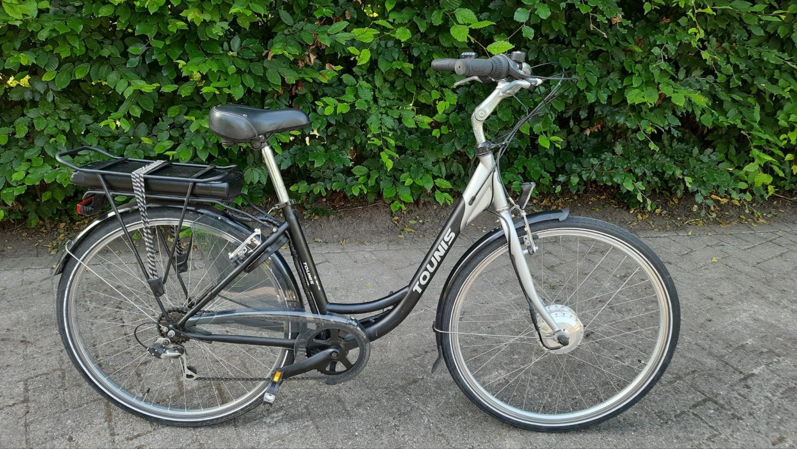 Elektrische damesfiets Tounis, Fietsen en Brommers, Gebruikt, Velgrem, 47 tot 50 cm, Versnellingen