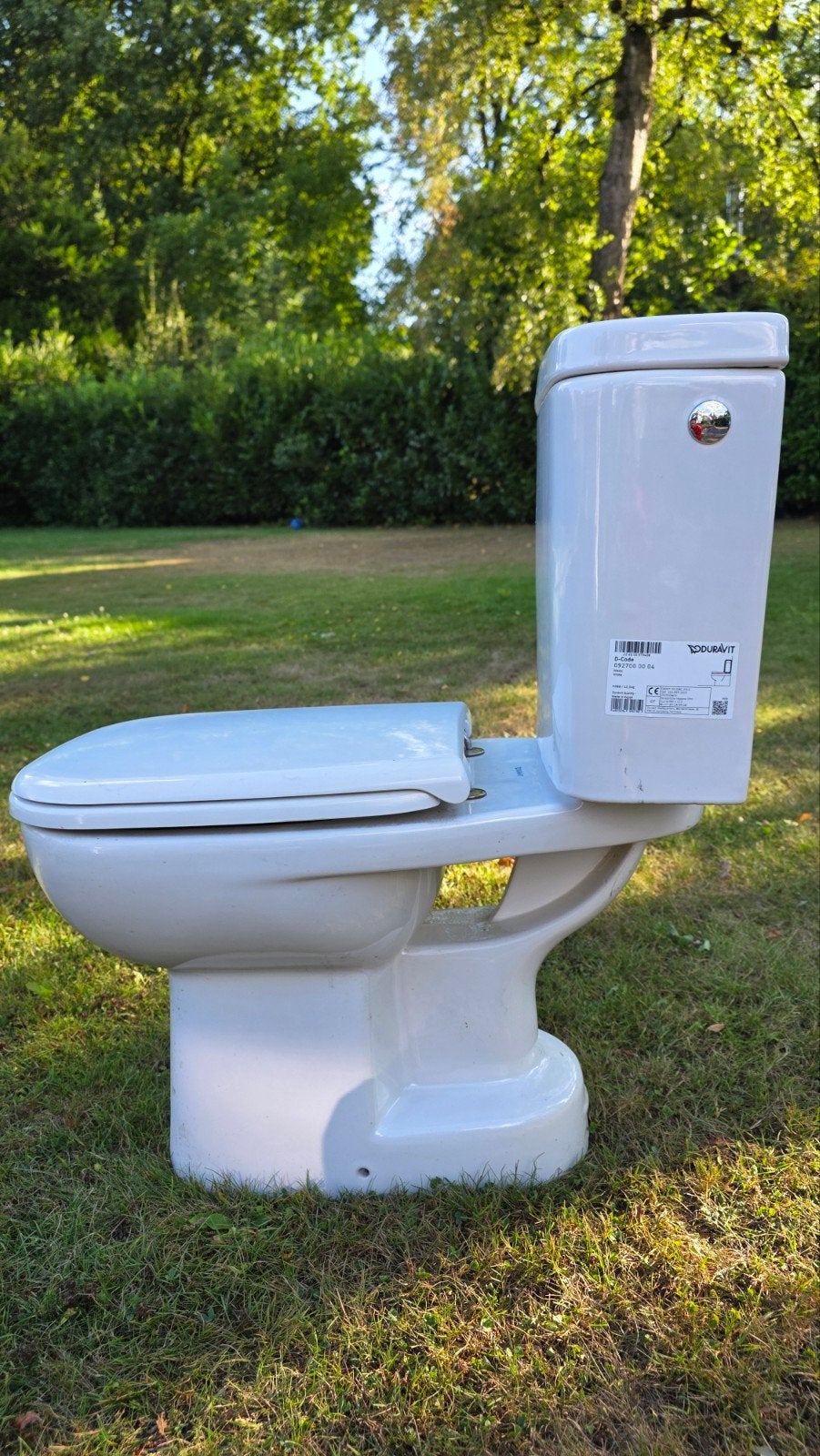 Duravit D-Code toilet met reservoir en wc-bril, Bricolage & Construction, Enlèvement, Comme neuf, Toilettes