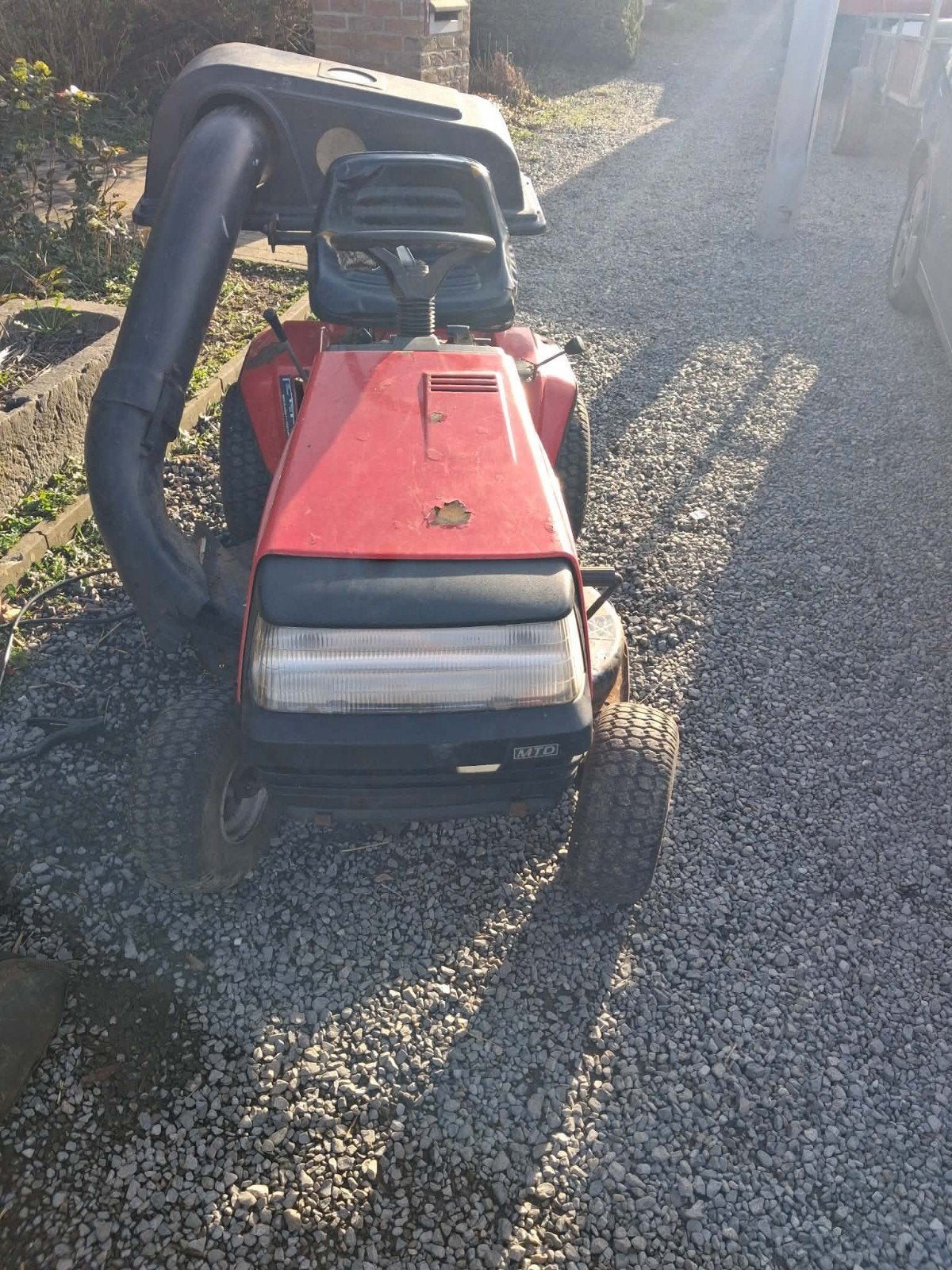 tracteur tondeuse, Enlèvement, Bac de ramassage