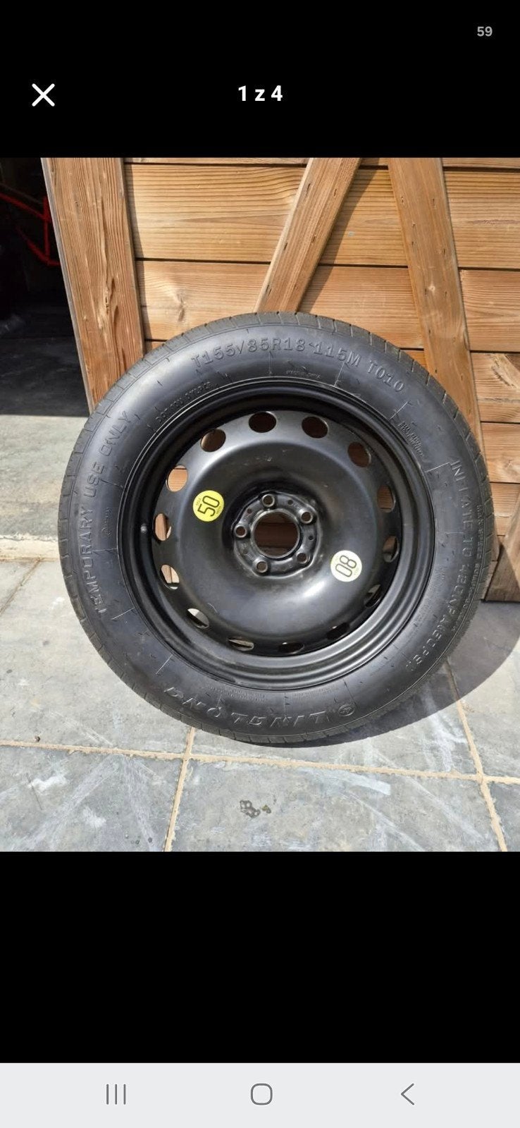 Roue de secours 5x120 BMW X5, Neuf, Pneus et Jantes, 155 mm, Enlèvement ou Envoi