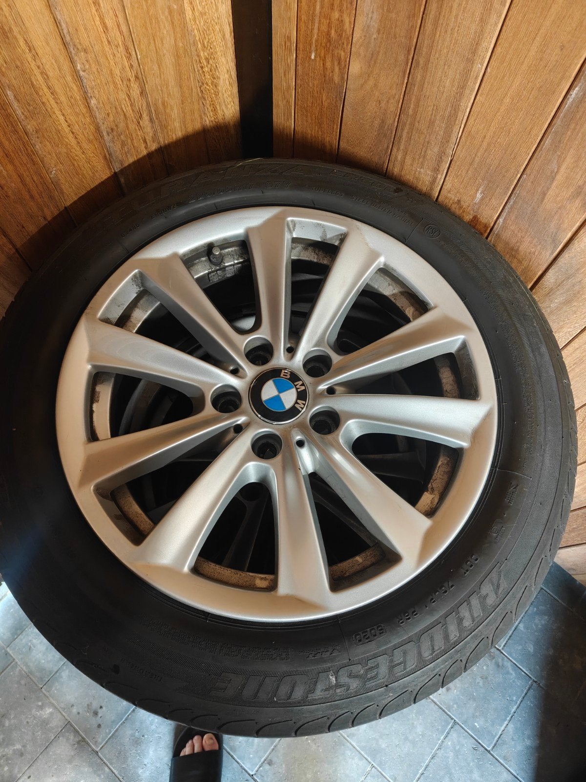 Velgen met Bridgestone zomerbanden BMW, Auto-onderdelen, Ophalen, Zomerbanden, Band(en)
