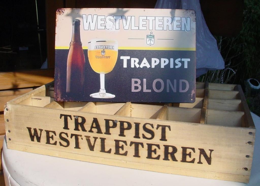 WESTVLETEREN BIERBAK + REKLAME METAAL, Verzamelen, Biermerken, Ophalen of Verzenden