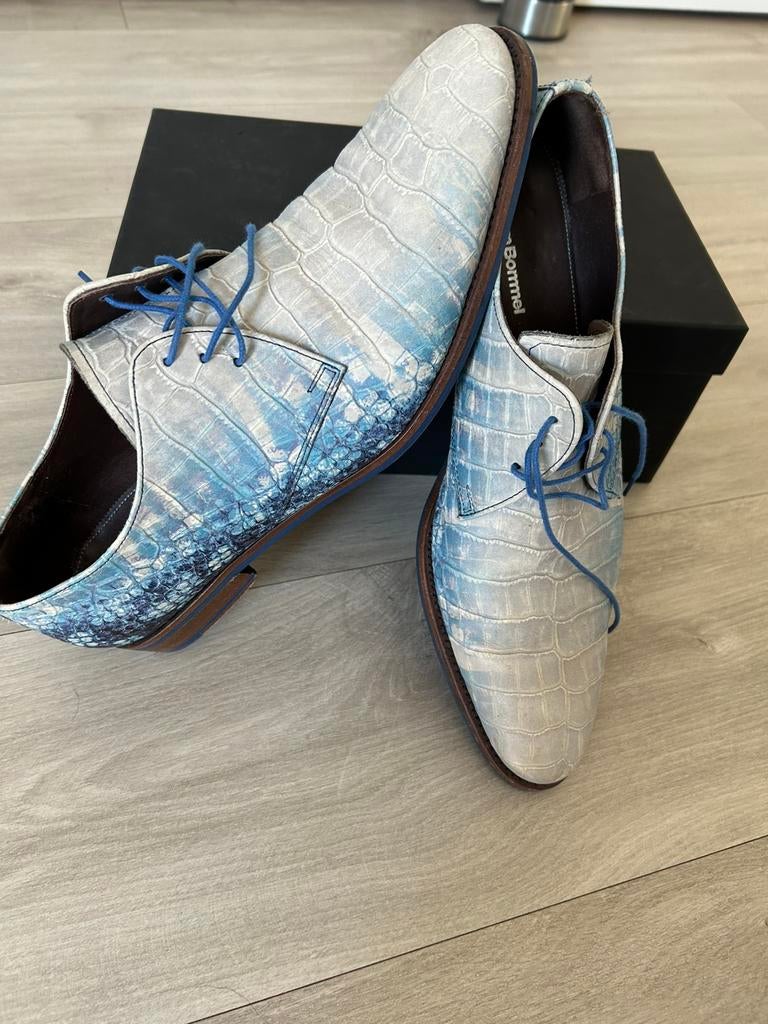 Schoenen heren floris Van Bommel - 8.5 - 42,5, Kleding | Heren, Ophalen, Zo goed als nieuw, Blauw