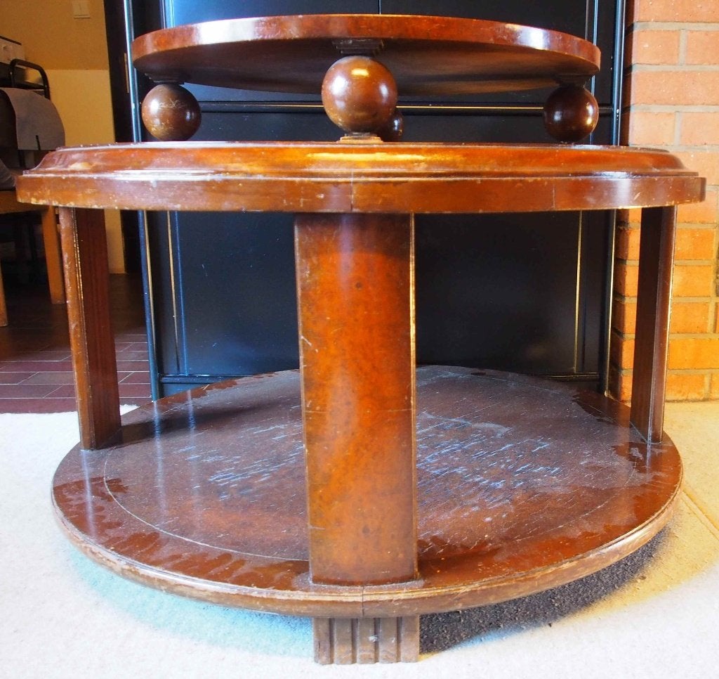 Table basse ronde De Coene Art Déco Decoene Courtrai, 1928, Enlèvement