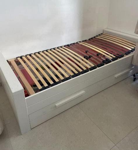 lit en pin massif file dans ta chambre et sommier plum’art, 90 cm, Une personne, Enlèvement, Utilisé