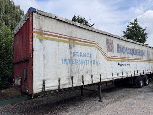 Fruehauf D23C 2-asser schuifzeil oplegger huifwagen bj 1990, Auto's, Particulier, Aanhangers en Opleggers, Te koop
