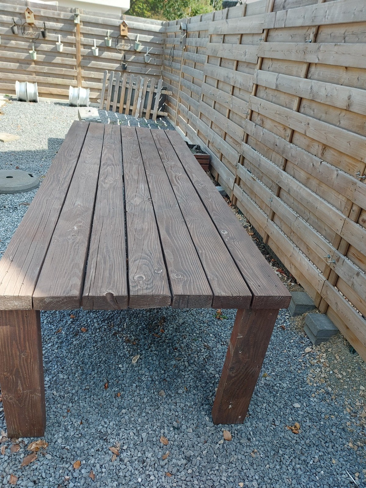 2,90 meter lange tuintafel massief en zwaar.als nieuw., Jardin & Terrasse, Enlèvement