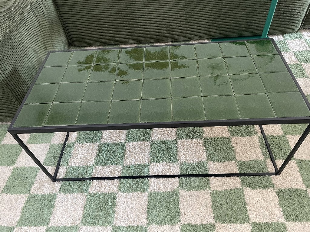 Zuiver glazed salontafel - prima staat!, Ophalen, Minder dan 50 cm, 50 tot 100 cm, Zo goed als nieuw
