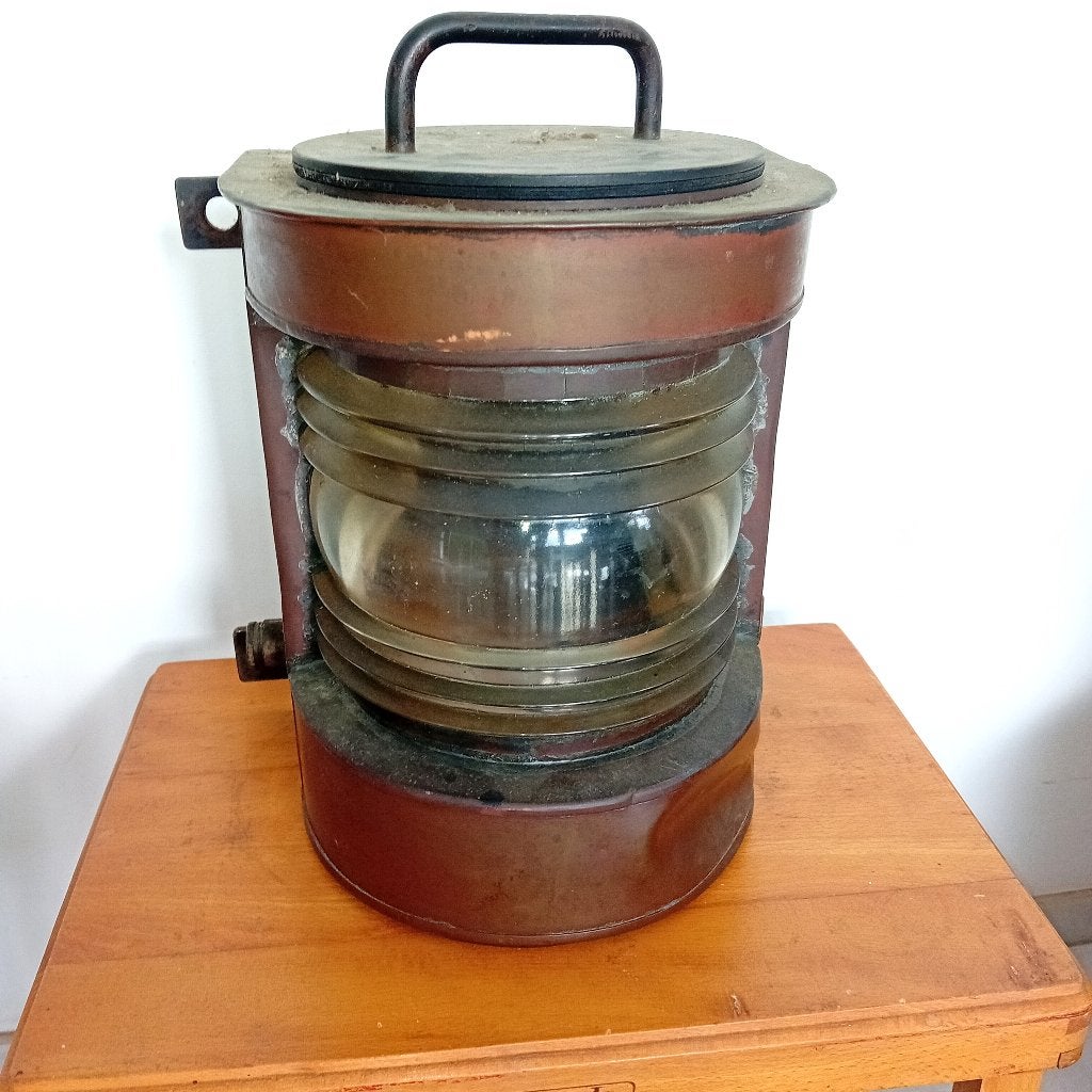 Antieke scheepslamp, Ophalen of Verzenden