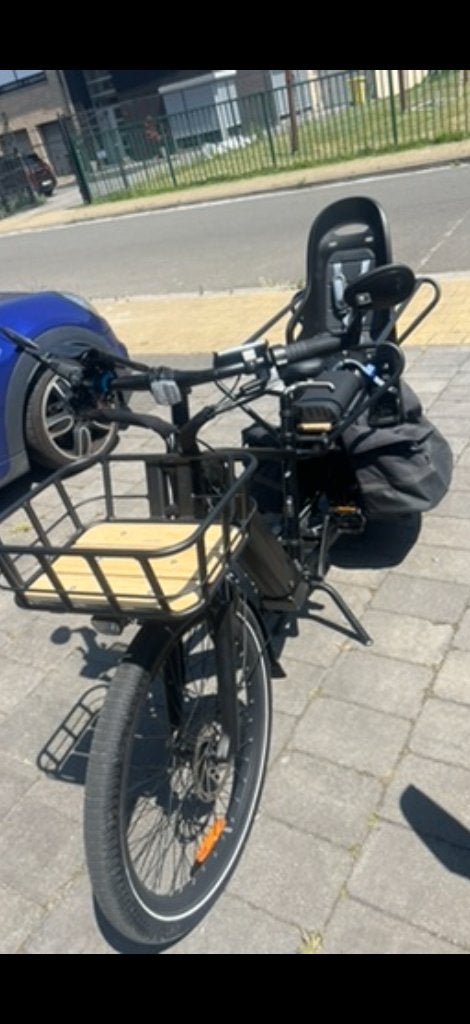 Vélo Longtail avec accessoires - état pratiquement neuf, Vélos & Vélomoteurs, Autres marques, Moins de 47 cm, 50 km par batterie ou plus
