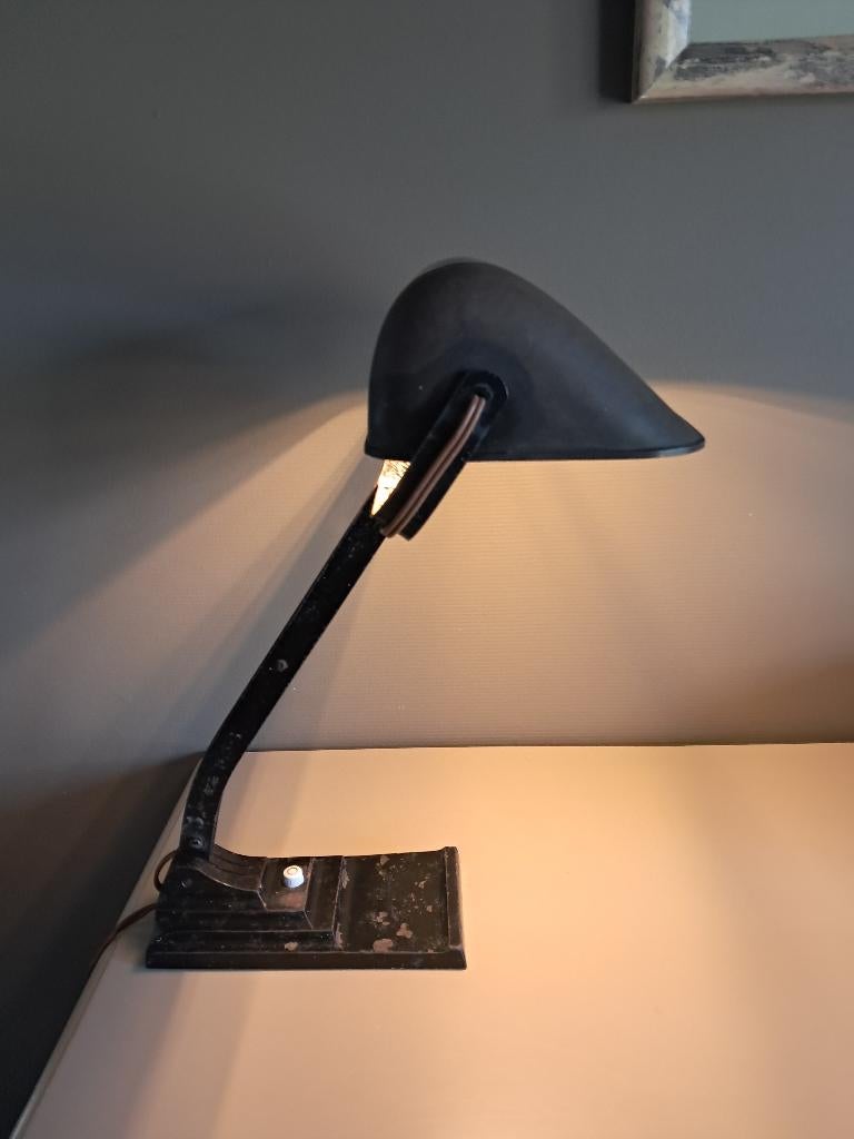art deco notarislamp jaren dertig - veertig, Antiek en Kunst, Antiek | Verlichting, Ophalen