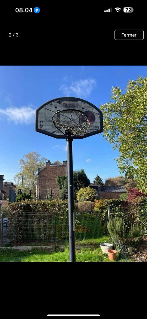 Panneau de basket Spalding, Ophalen, Gebruikt, Ring, Bord of Paal