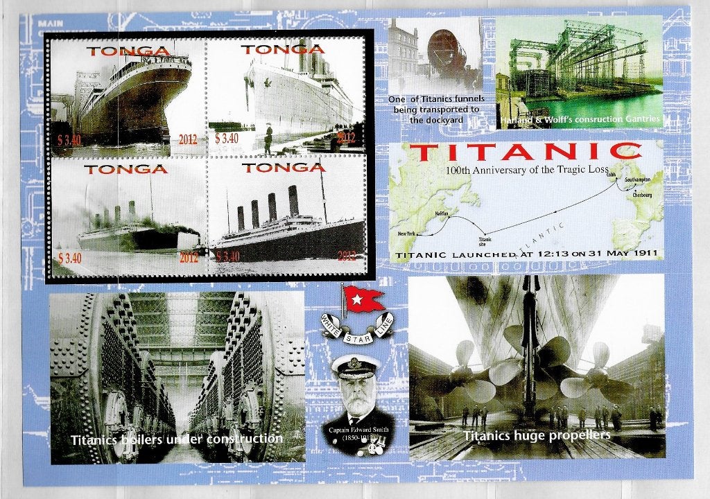 Timbres - Feuillet "Titanic", Envoi, Non oblitéré