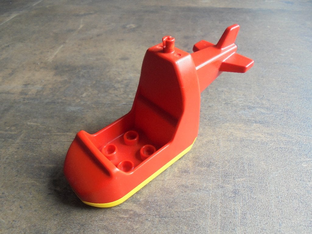 Lego Duplo Helicopter Body with Yellow Base (zie foto's), Enlèvement ou Envoi, Utilisé, Briques en vrac, Duplo