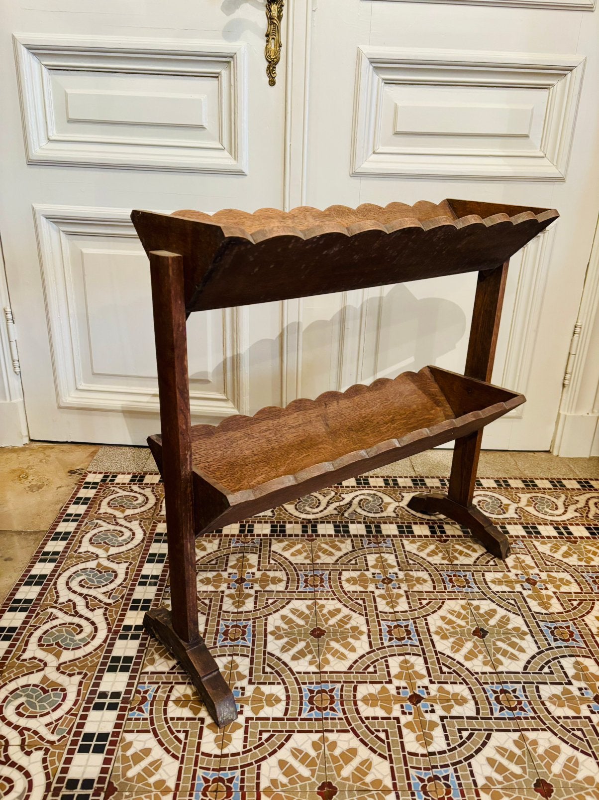 Brocante plantenrekje, Ophalen
