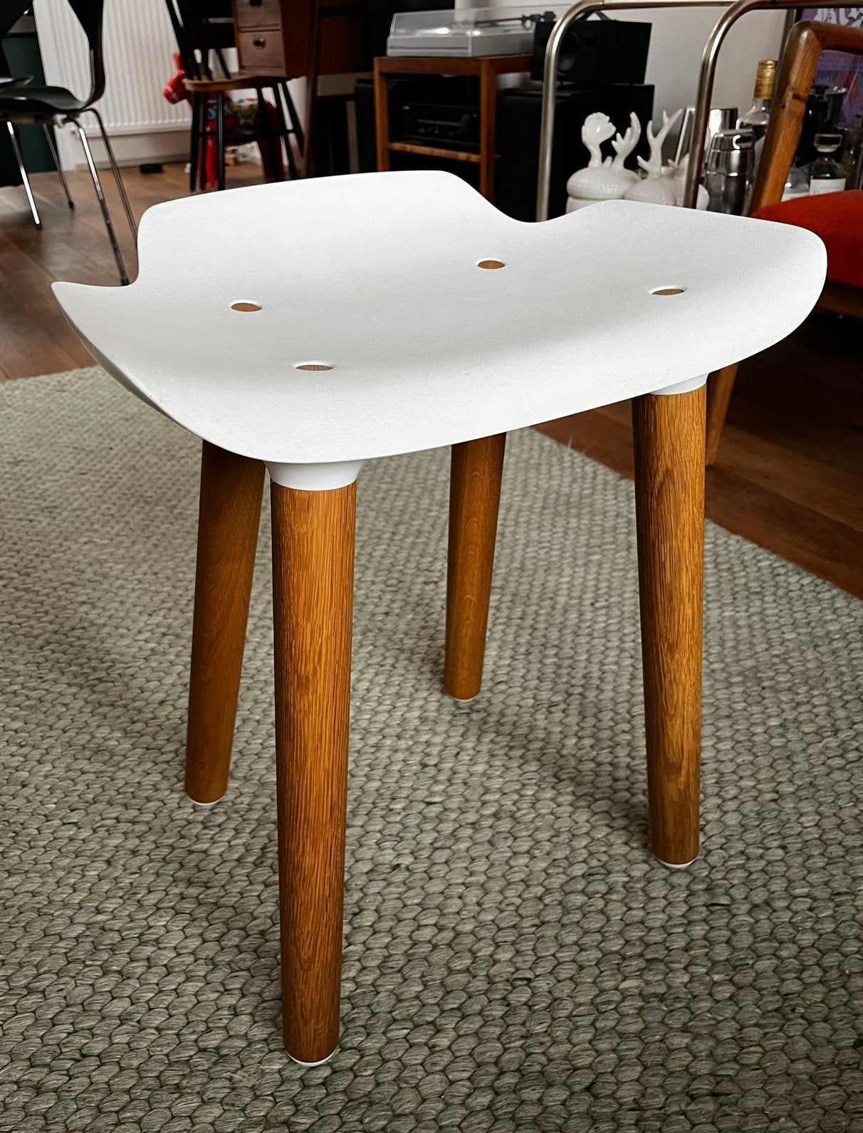 Pilot stool low Quinze & Milan design kruk / stoel, Ophalen, Zo goed als nieuw