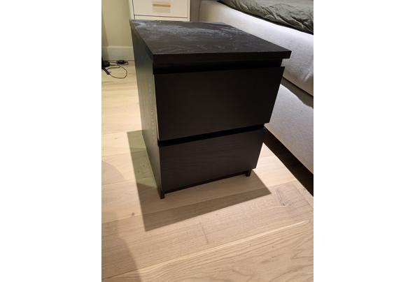 3 x Zwart nachtkasje ikea 1 jaar oud, Huis en Inrichting, Ophalen, Zo goed als nieuw