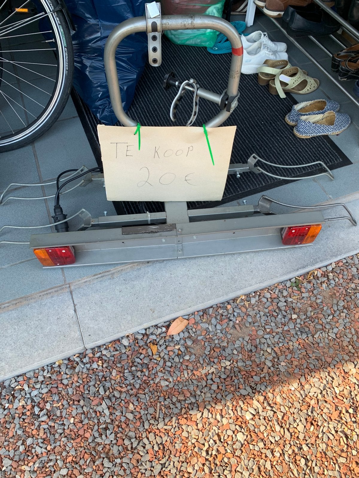 Fietsenrek voor op auto, Auto diversen, Fietsendragers, Ophalen, 2 fietsen, Gebruikt, Trekhaakdrager