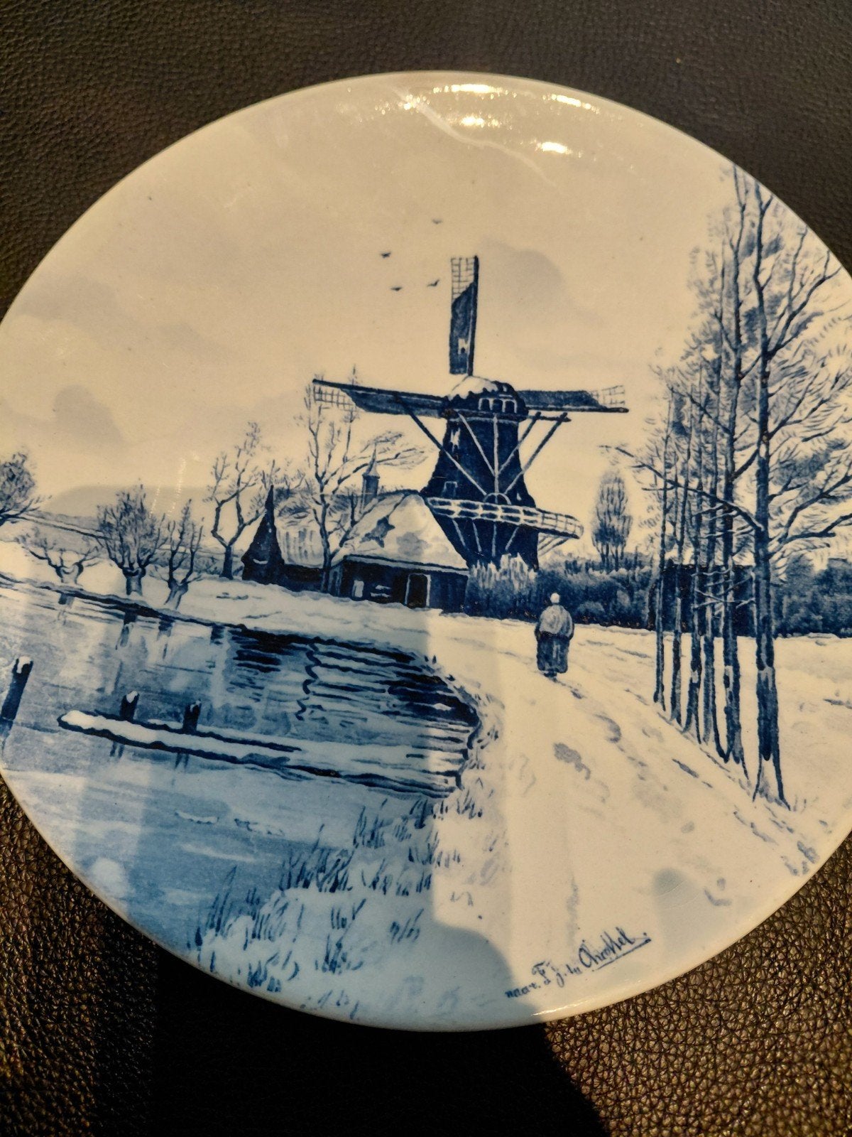 Sierbord Delfts Blauw, F.J. du Chatell, Ophalen of Verzenden
