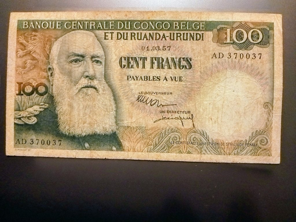 Congo belge 100 francs, Timbres & Monnaies, Envoi, Billets en vrac