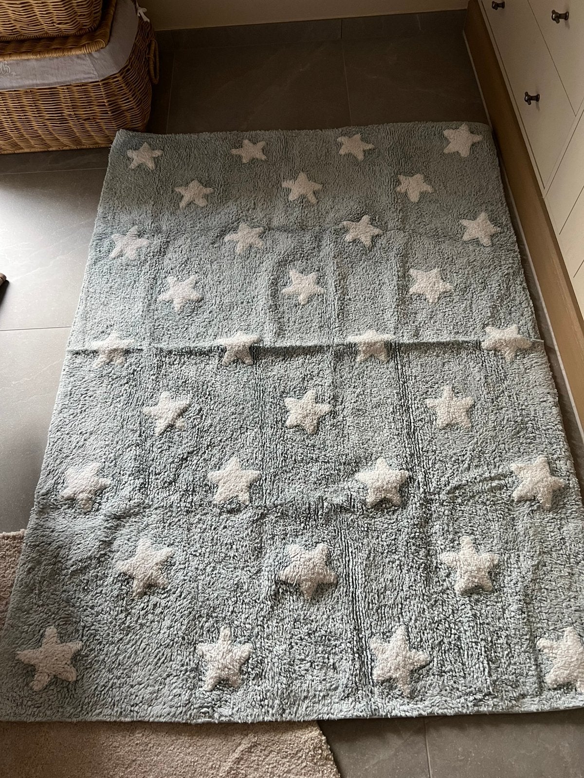Lorena Canals wasbaar tapijt sterren, Kinderen en Baby's, Kinderkamer | Inrichting en Decoratie, Ophalen, Zo goed als nieuw, Handgemaakt