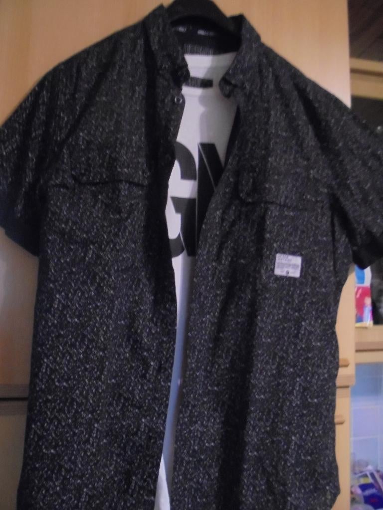 2-delig heren hemd en shirt L, Kleding | Heren, Ophalen of Verzenden, Zo goed als nieuw, Maat 52/54 (L), Wit