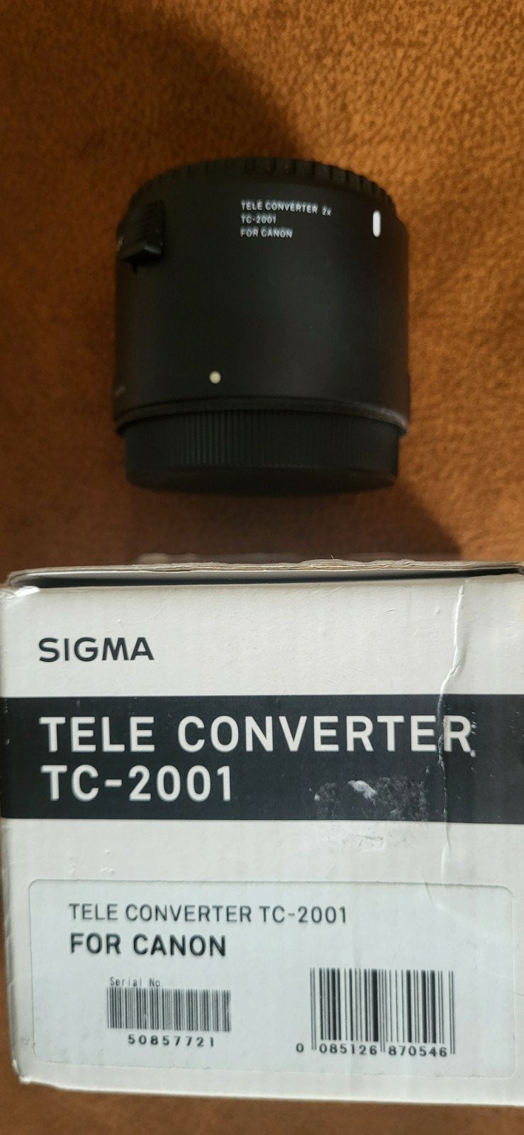 Convertisseur Sigma 2.0x TC-2001 Canon, comme neuf, Autofocus, Comme neuf, Lentille additionnelle/convertisseur, Canon EF