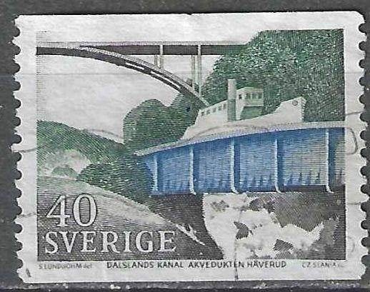 Zweden 1968 - Yvert 582 - Aquaduct van Haverud (ST), Verzenden, Zweden, Gestempeld